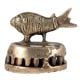 Old Fish Statue Foot Scrubber In Antique Finish