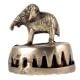 Golden Brass Elephant Figurine  Skin Scrub Foot Cleaner