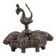 Old Brass Bird Figurine Tikka Or Sindoor Box