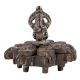Brass Ganpati Multi Storage Box For Sindoor And Kumkum