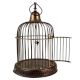 Brass Hanging Bird Cage In Dark Finish