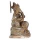 Brass Ganesha Statue With Moshak in Antique Finish