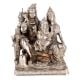 Brass Shiv Parivar Statue In Dark Finish