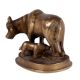 Brass Kamdhenu Cow And Calf Statue