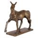 Brass Prancing Horse Statue With Intricate Design