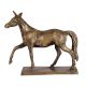Brass Prancing Horse Statue With Intricate Design