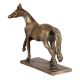 Brass Prancing Horse Statue With Intricate Design