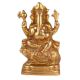 Brass Ganesha Idol seated On A Big Rat