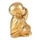 Golden Brass Laughing Buddha Monk Statue