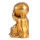 Golden Brass Monk Sees No Evil Statue