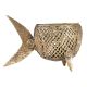 Brass Fish Shaped Pen Stand Dokra Art Statue