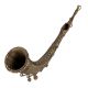 Brass Dhokra Tribal Trumpet In Dark Finish