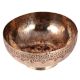 Old Copper Bowl  With Middle Eastern Carved Design