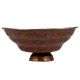 Old Etched Copper Floral Band Bowl