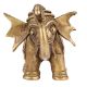 Brass Elephant Statue With intricate Carving Trunk Up