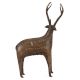 Brass Tribal Deer Statue In Antique Finish