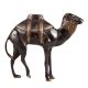 Brass Standing Camel Statue In Black Finish