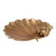 Brass Scalloped Shell Trinket Dish With Fish Motif