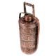 Copper Lunch Box Embossed  Four Compartments Tiffin Box