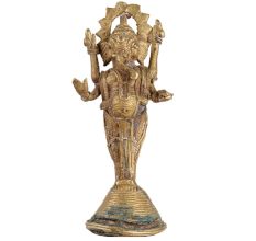 Brass Standing Ganesha Statue Dhokra Art