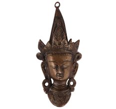 Brass Tara Buddha Face Mask Wall hanging