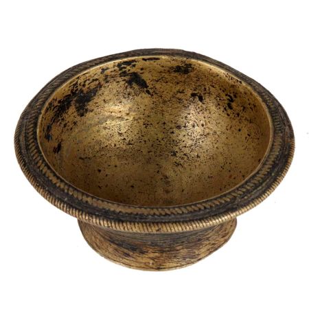 Solid Brass Bowl In Dark Finish