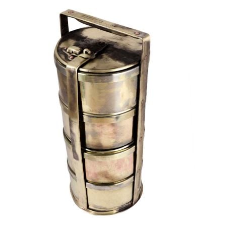 Brass HandmadeÂ Tiffin Food Box