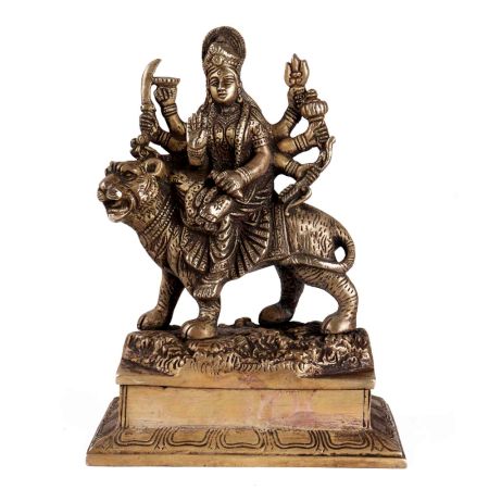 Brass Durga Mata Sherawali Statue