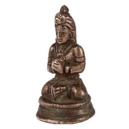 Brass Hanumanji Statue Sitting With Folded Hands