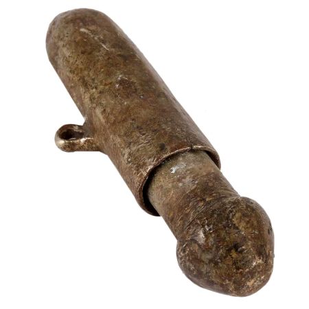 Cylindrical Brass Betel Lime Paste Box