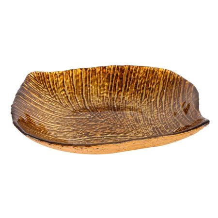 Gold Glass Leaf Tray