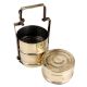 Three Tier Brass Lunch Box In Unique Shape
