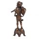 Brass Cherub Statue Playing Violin