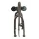 Tribal Brass Elephant With Long Bent Body