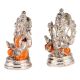 Lakshmi Ganesha Murti in Copper And Silver