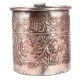 Solid Copper Beer Mug with Embossed Design