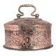 Mughal Round Copper Box with Lid from India