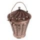 Bucket And Lid With Copper Floral Design