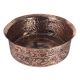 Round Copper Bowl With Repouse Work