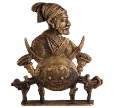 Brass Veer Shivaji Maharaja Wall Hanging Wall