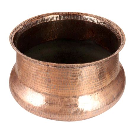Copper Hand Hammered Handi Pot