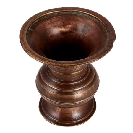Brass Spittoon Pot With Weighted Base