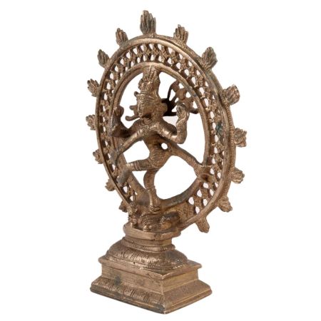 Brass Nataraja Hindu God With Patina Finish