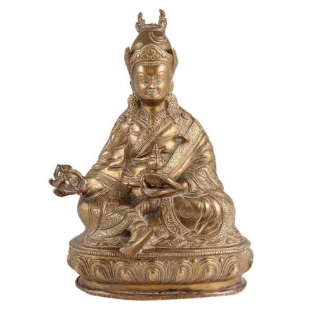 Brass Buddhist PadmasambhavaÂ Statue