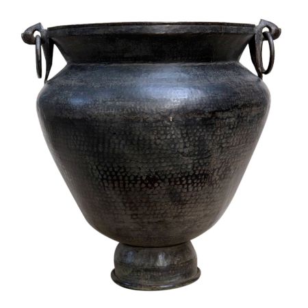 Brass Planter with Hand Etched Persian Urn Design