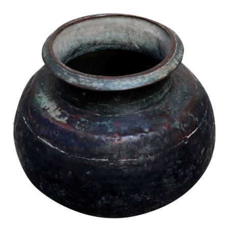 Old Matki Water Pot With Black Finish