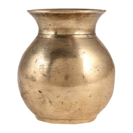 Golden Brass Lota Kalash OnÂ Round Stand