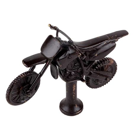Handmade Antique Brown Brass Toy Bike On Stand