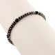 92.5Â Sterling Silver Bracelet with Black Beads or Crystal