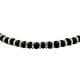 92.5 Black Beads Sterling Silver Adjustable Bracelet With Lock